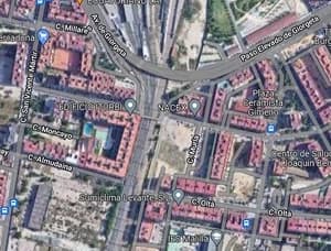 Foto del mapa de la zona de Jesús - Valencia